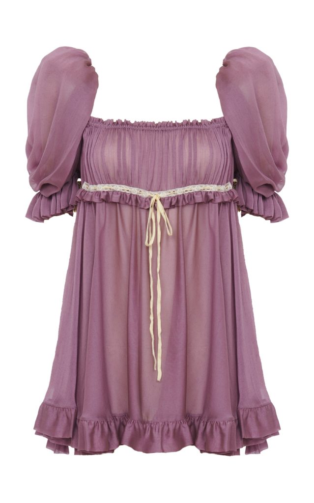 Chloe-Ruffled-Silk-Mousseline-Babydoll-Mini-Dress-purple